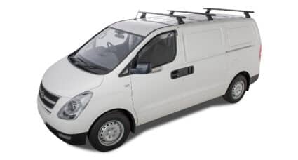 Rhino Rack - Trackmount Black 3 Bar Roof Rack for Hyundai iLoad  5dr Van with Bare Roof (2008 to 2021) - Track Mount
