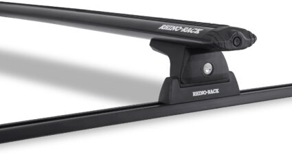 Rhino Rack JA8748 Vortex RLT600 Black 2 Bar Roof Rack for Honda Odyssey RC 5dr Wagon with Bare Roof (2014 onwards) - Track Mou