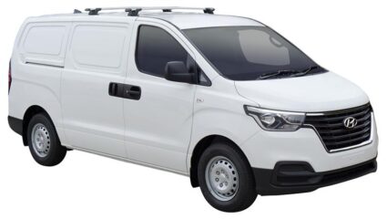 Yakima Aero Thrubar - Roof Rack for Hyundai iLoad TQ-V 5dr Van with Bare Roof (2008 to 2021) - Clamp Mount